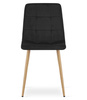 "Krzesło KARA - czarny aksamit / nogi kolor drewna x 1"
