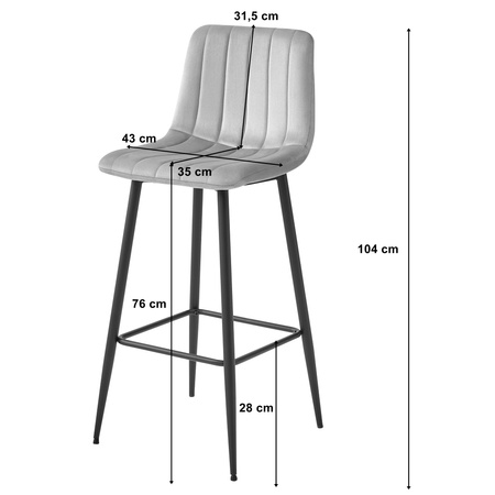 Hoker POZZA - aksamit ciemny beż / nogi czarne x 1