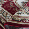 Klasyczny bordowy dywan do salonu owalny z kwiatami Exclusive 04 N - 200x290 cm