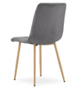 "Krzesło TURIN - ciemny szary aksamit / nogi kolor drewna x 1"
