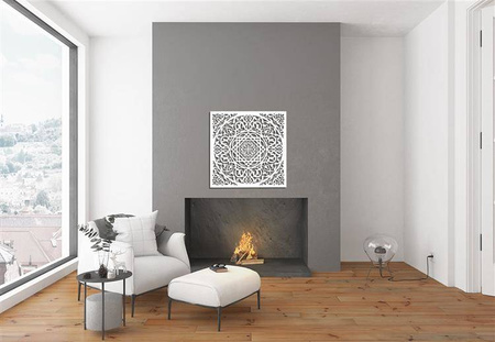 AŻUROWY PANEL DEKORACYJNY, MAROKAŃSKA ROZETA, DEKORACJA ŚCIENNA 3D,ORNAMENT, DYPTYK, BIAŁY