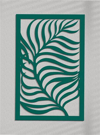 DEKORACYJNY PANEL AŻUROWY, LIŚĆ PALMY, JUNGLE STYLE , DEKORACJA ŚCIENNA 3D, ORNAMENT, CZARNY