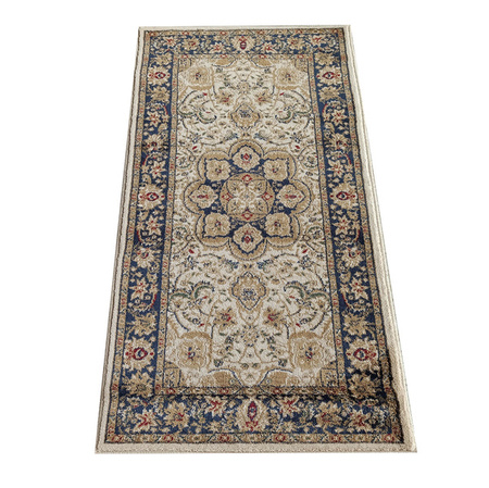 Klasyczny wąski kremowy dywan w ramie Exclusive 03 N - 80x150 cm