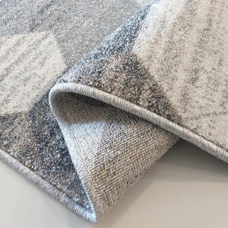 Dywan geometryczny do salonu nowoczesny Heksagon VISTA 02 szary 120x170 cm