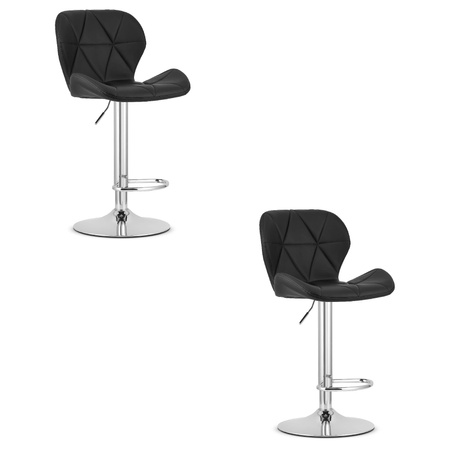 Hoker WEST - ekoskóra czarny / baza chrom x 2