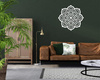 AŻUROWY PANEL DEKORACYJNY, MANDALA, YOGA, DEKORACJA ŚCIENNA 3D,ORNAMENT,BIAŁY