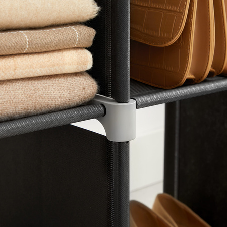 Czarny regał modułowy - Półka do przechowywania 6 poziomów SONGMICS LSN63H