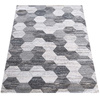 Dywan geometryczny do salonu nowoczesny Heksagon VISTA 02 szary 80x150 cm