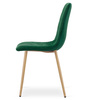 "Krzesło TURIN - ciemna zieleń aksamit / nogi kolor drewna x 1"