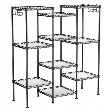 Czarny regał łazienkowy - 5-poziomowa metalowa półka do łazienki - SONGMICS LGR23BK