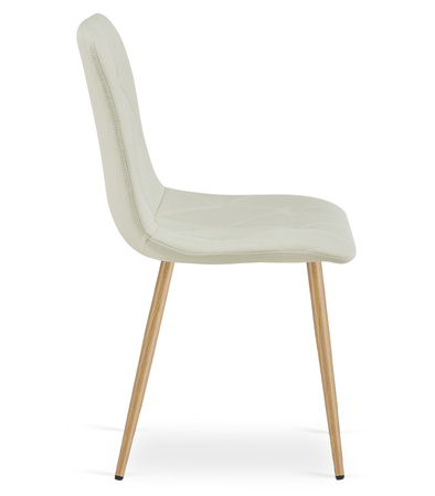 "Krzesło LIBRA - beż materiał / nogi kolor drewna x 2"