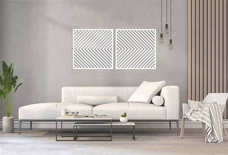 3D DEKORACYJNE PANELE GEOMETRYCZNE, MINIMALISTYCZNA DEKORACJA ŚCIENNA, BIAŁY