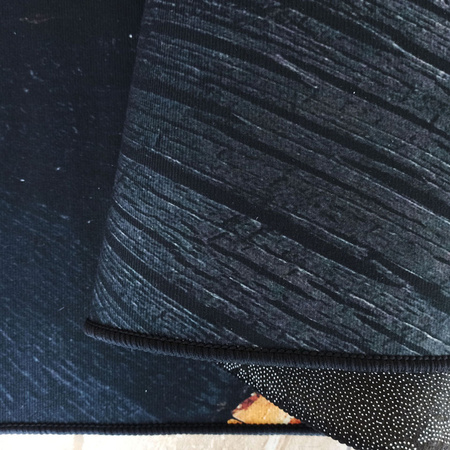 Dywan czarno złoty wzór drewno BLACK and GOLD 11 - 60x100 cm