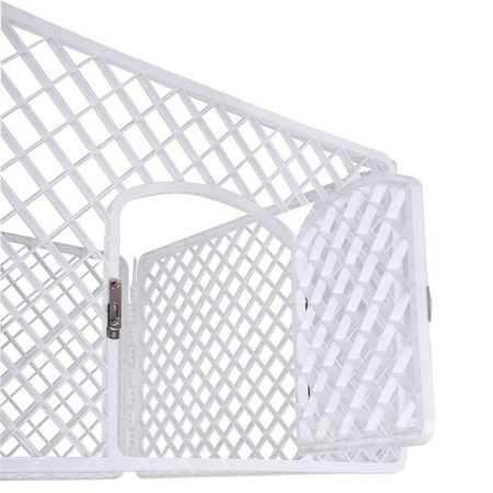 Biała zagroda dla szczeniąt 90x90cm - Kojec, zagroda, wybieg dla psów