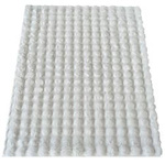 Dywan 3D z długim włosiem typu shaggy i rabbit biały MERLIN 80x150 cm
