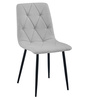 "Krzesło LIBRA - jasny szary materiał / nogi czarne x 2"