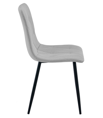 "Krzesło LIBRA - jasny szary materiał / nogi czarne x 3"