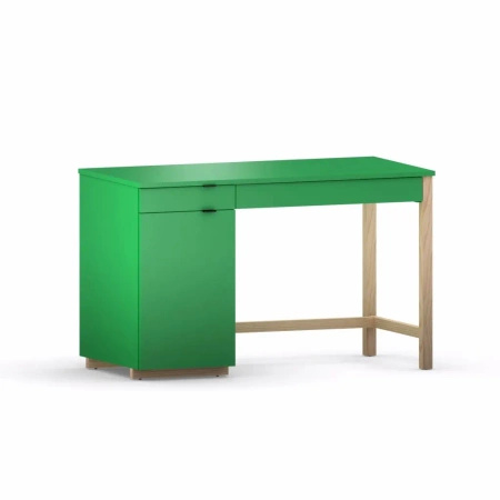 Biurko VERYSIMPL B-DES45 – skandynawskie biurko z szufladami i szafką, styl japandi, na wymiar