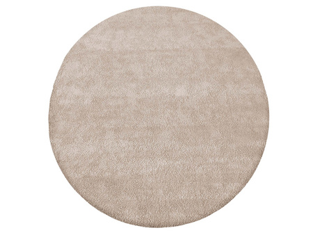 Dywan okrągły z długim włosiem Shaggy Cosy Balta 01 - beżowy 133 cm