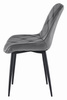 "Krzesło TOR - ciemny szary aksamit / nogi czarne x 2"