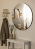 Okrągłe lustro bez ramy 80cm - Minimalistyczne ścienne lustro