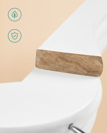 Drewniane wieszaki ubraniowe - Białe wieszaki na ubrania 10szt - SONGMICS CRW03W10