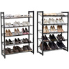 5-poziomowa półka na buty - Czarna szafka na buty do przedpokoju - Regał - SONGMICS LMR005B