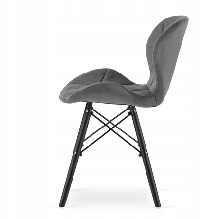 Zestaw stół i 2 krzesła do małej kuchni: Brązowy okrągły stół TODI 60cm i 2 szare krzesła LAGO