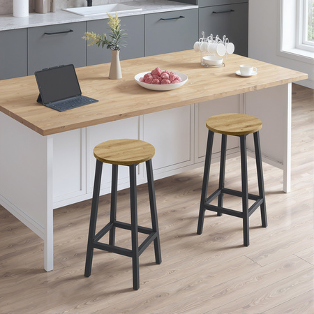 Taboret barowy - artisan / nogi czarne - LBC328B88