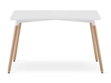 Stół prostokątny skandynawski 120x80cm ADRIA - Biały nowoczesny stół do jadalni