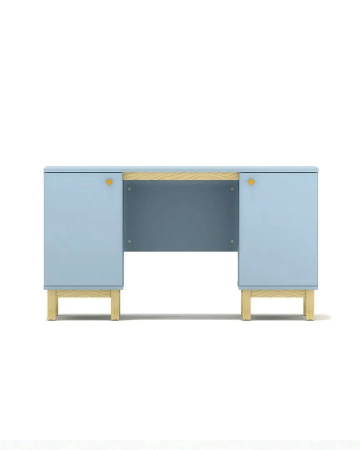 Biurko VERYSIMPL B-MODEL-1 minimalistyczne z dwiema szafkami, szerokość 140–160 cm, kolory