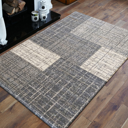 Dywan szary do salonu geometryczny nowoczesny VISTA 03 – 120x170 cm