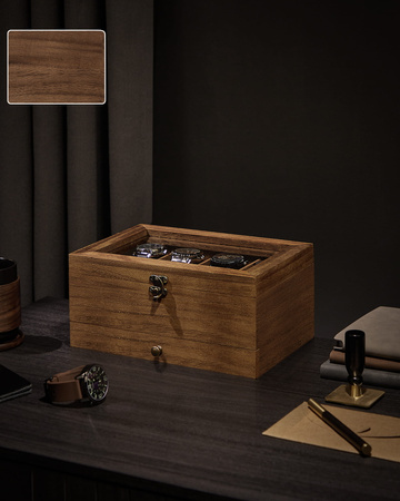 Drewniane pudełko na zegarki - Szkatułka na zegarki - SONGMICS JOW008K01