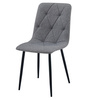 "Krzesło LIBRA - ciemny szary materiał / nogi czarne x 2"
