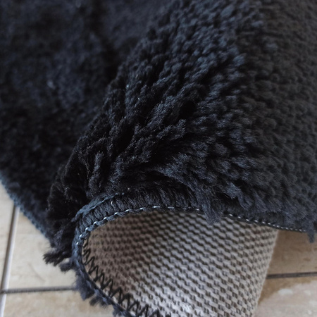 Dywan okrągły do salonu loft czarny Kamel Koło 80 cm