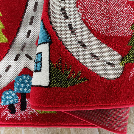 Dywan sensoryczny dla chłopca Ulice Color Kids 02 czerwony 100x150 cm