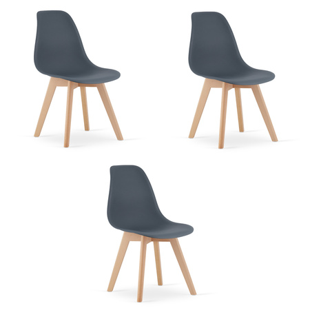 "Krzesło KITO - dark slate x 3"