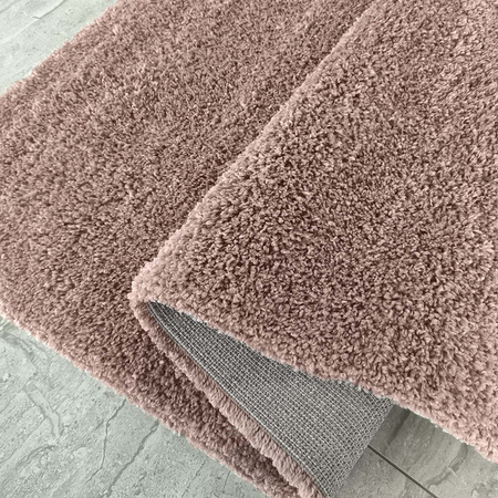 Różowy dywan Shaggy 80x150 / Santo - Puszysty dywan do salonu lub pokoju dziecięcego