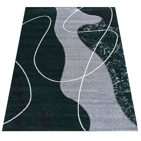 Dywan nowoczesny do salonu szary butelkowa zieleń OTTO 05 - 200x290 cm