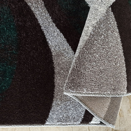 Dywan nowoczesny abstrakcyjny OTTO 01 szary butelkowa zieleń 200x290 cm