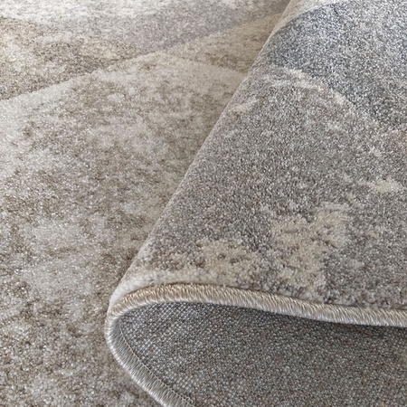 Beżowy dywan do salonu geometryczny nowoczesny Vista 05 - 160x220 cm