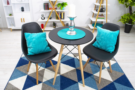 Czarne krzesła kuchenne OSAKA (3 sztuki) - Nowoczesne krzesła z tworzywa