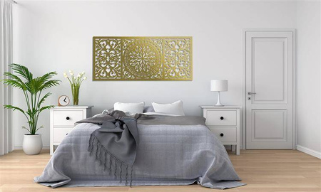 DEKORACYJNY OBRAZ AŻUROWY 3D, DEKORACJA ŚCIENNA, GIOVANNA,ORNAMENT, PANEL 53 x 120 cm, BIAŁY