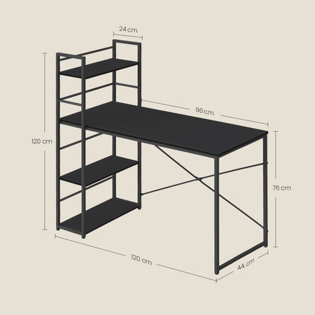 "Biurko Komputerowe MAX 4.0 - czarne / nogi czarne"