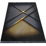 Dywan nowoczesny geometryczny Black and Gold 05 – czarny złoty 120x180 cm