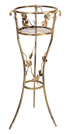 Kwietnik metalowy vintage na 1 doniczkę GRACJA / stojak na kwiaty [wys. 100 cm]
