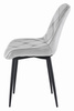 "Krzesło TOR - aksamit srebrno-szary / nogi czarne x 4"