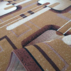 Dywan brązowy klasyczny geometryczny BCF Alfa 16 – 60x100 cm