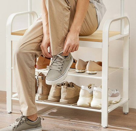 Mobilna półka łazienkowa - Biały regał łazienkowy na kółkach