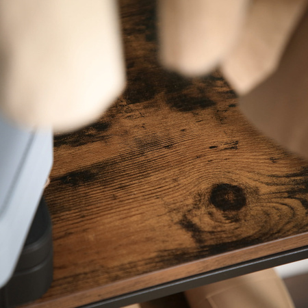 Stojący wieszak na ubrania z półkami - Garderoba stojąca, rustykalny stojak VASAGLE HSR81BX